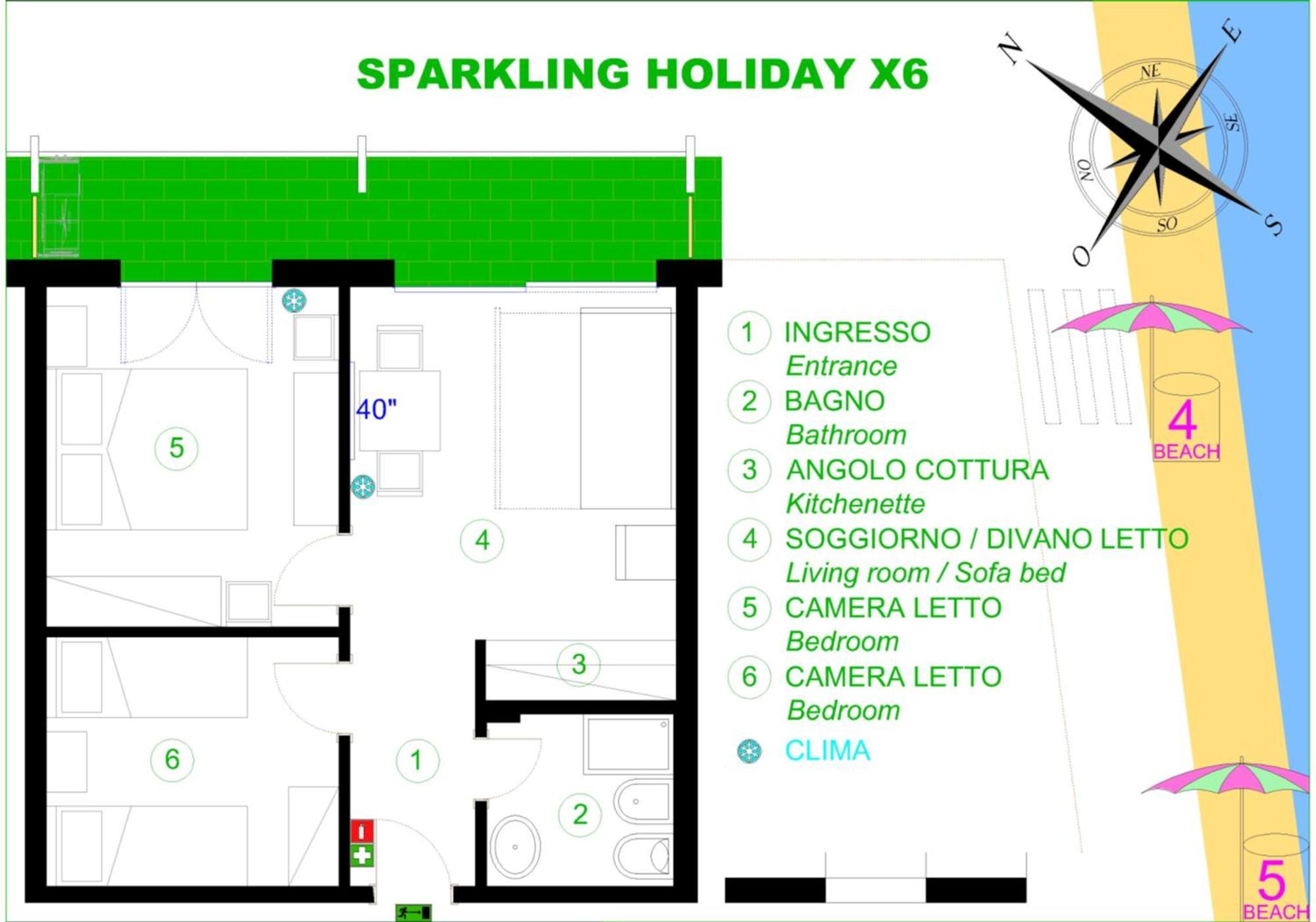 Sparkling Holiday Lignano Sabbiadoro Pokoj fotografie